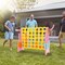 Costway Jumbo 4-to-Score 4 in A Row Giant Game Set with Stickers for Kids Adults Family Fun Red/Yellow